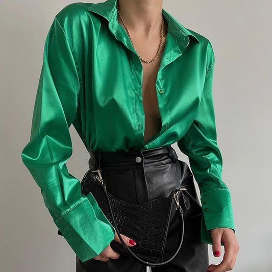 WijnandasBlouse I Satinbluse für Frauen