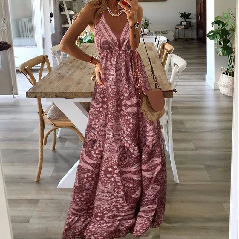 Harriet - Maxikleid mit Boho-Print