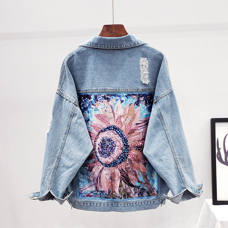 Übergroße Denim-Jacke