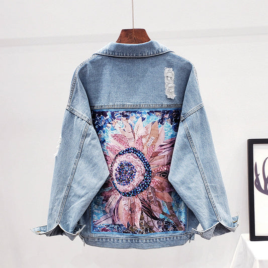 Übergroße Denim-Jacke