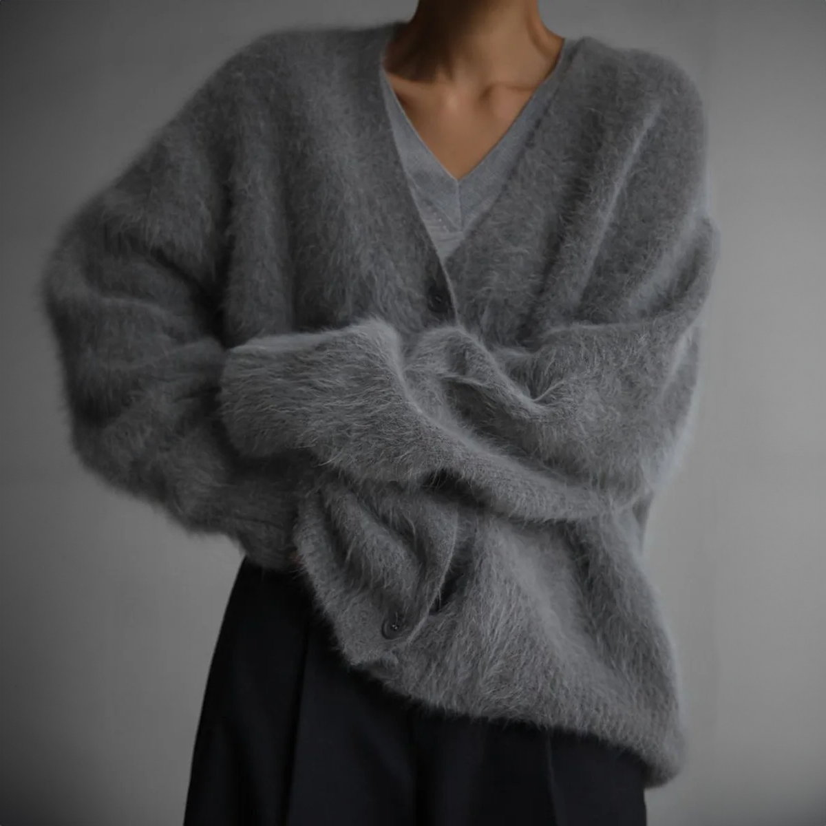 Damen Strickjacke mit V-Ausschnitt
