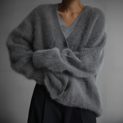 Damen Strickjacke mit V-Ausschnitt