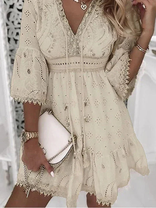 Boho-Sommerkleid mit Stickerei