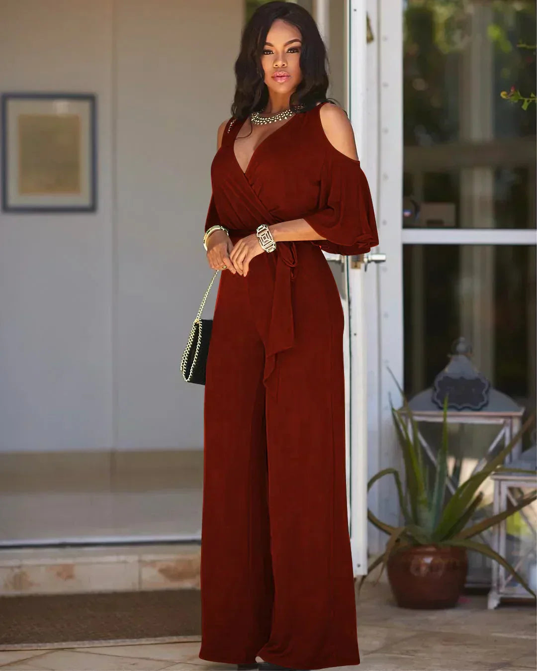 Clara - Jumpsuit mit hohlen Schultern