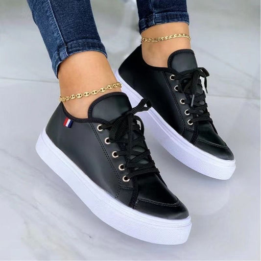 Frauen runde Zehe Plattform lässig Gummi Schuhe