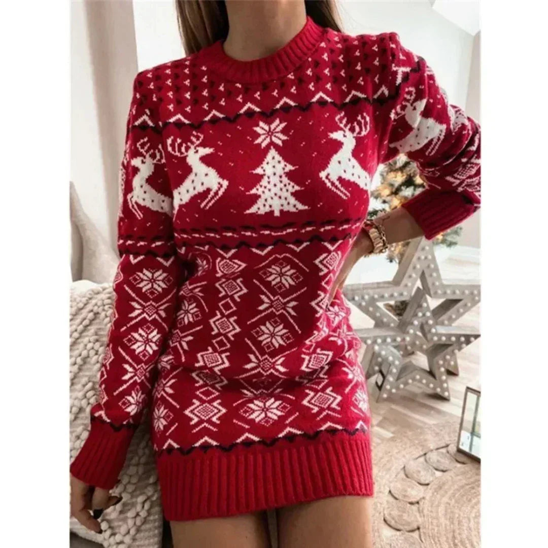 Sophia - Warmes Weihnachtskleid für Frauen
