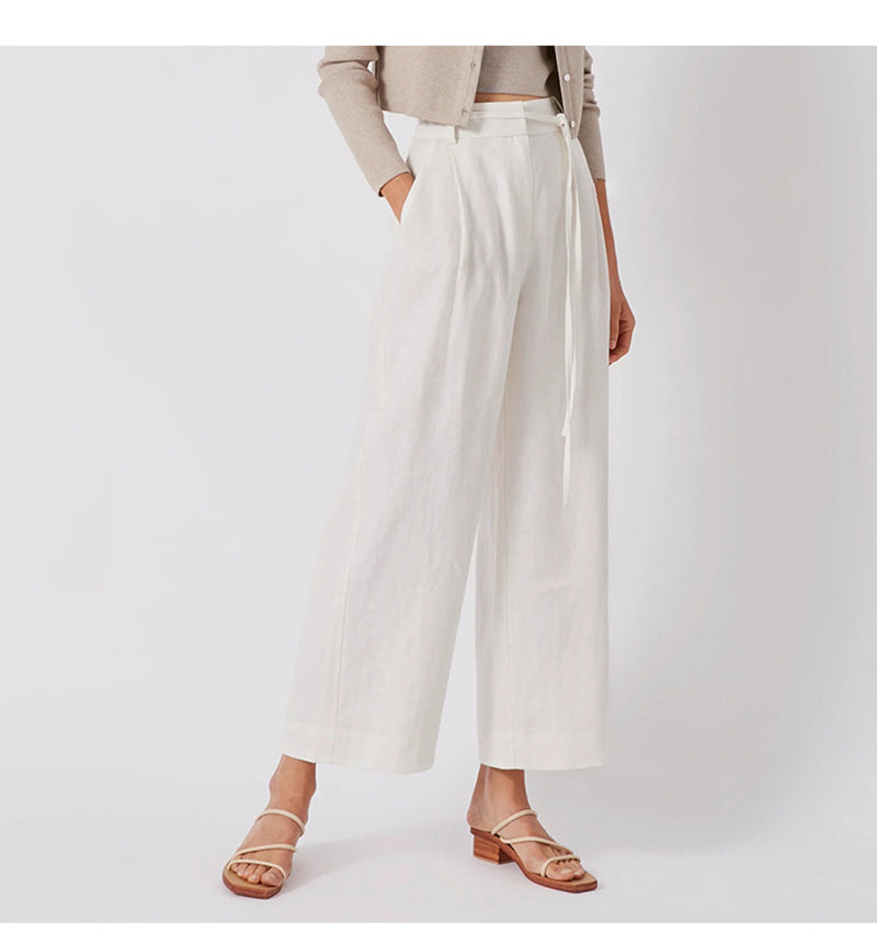 Jessyca - Leinenhose mit hoher Taille