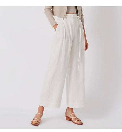 Jessyca - Leinenhose mit hoher Taille