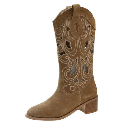 Cowboystiefel mit niedrigem Absatz - Azabeth