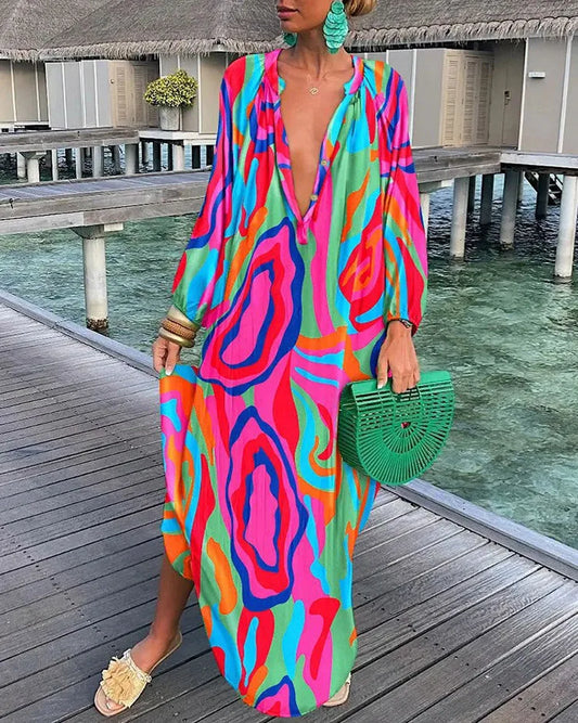 Ada - Kleid mit abstraktem Druck