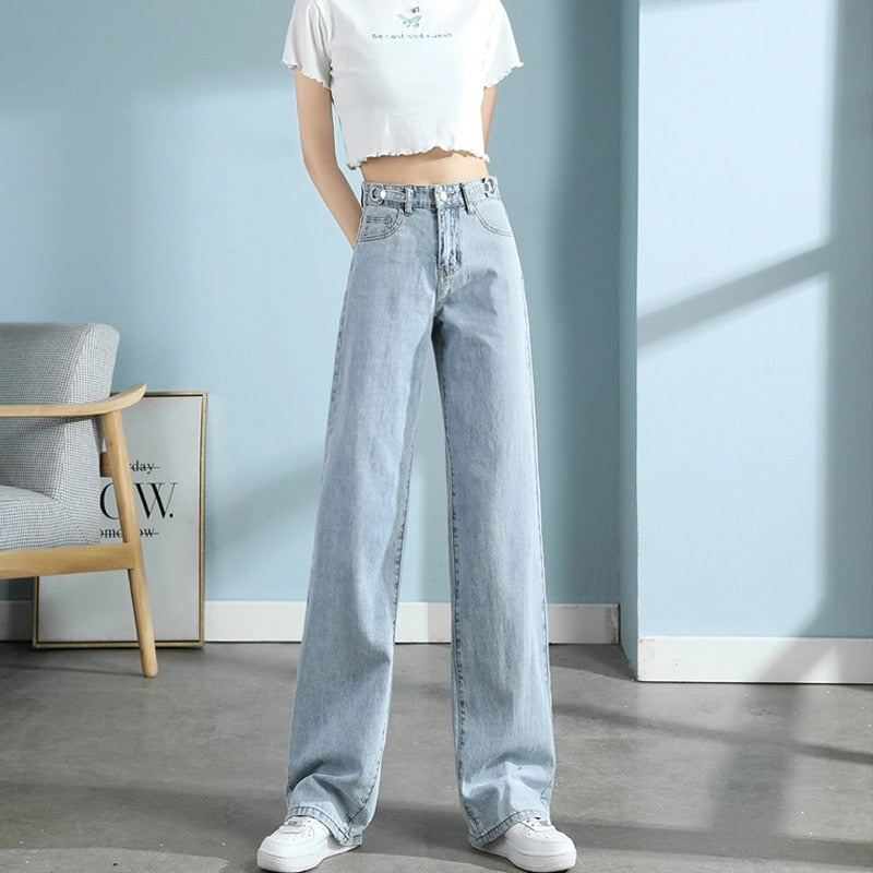 Ginevra Hose - Modische, weite Jeans mit hohem Bund für stilvollen Komfort