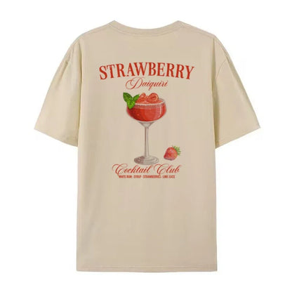 T-Shirt - Daquiri in Übergröße - Baumwolle, einzigartiger Rückendruck - perfekt für legere Tage