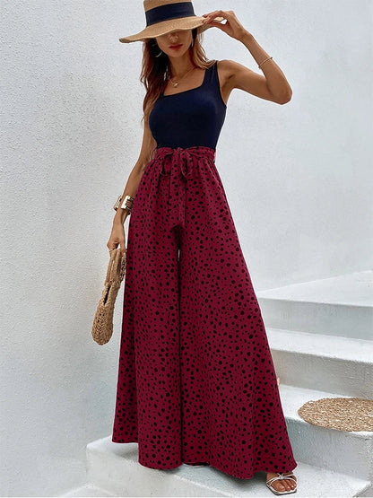 Camille - Jumpsuit mit weitem Bein und Polka-Dot-Druck