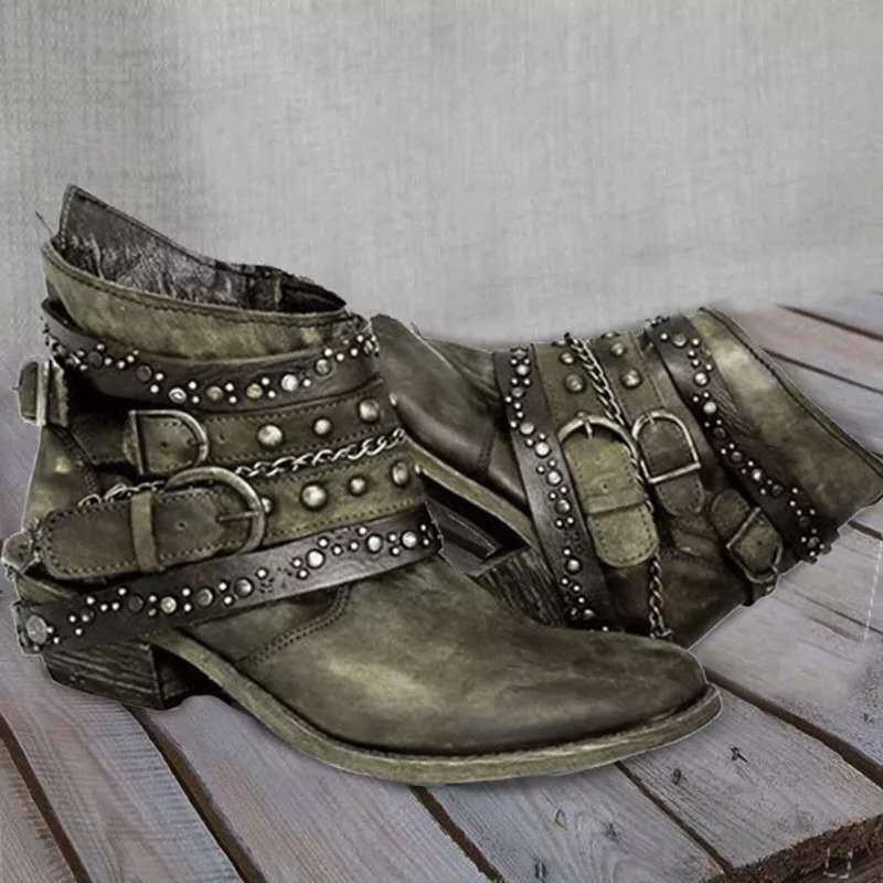 Stiefel mit Vintage-Absatz - Annmarie