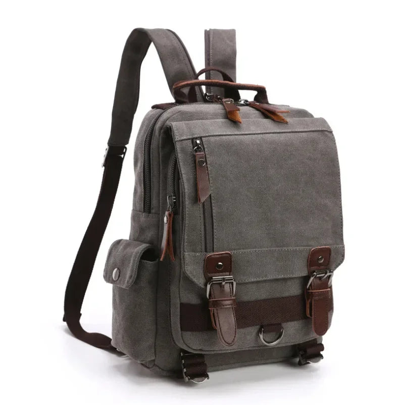 Thijs | Vintage Backpack - Große multifunktionale Reisetasche für Abenteurer