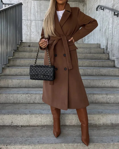 Sydney - eleganter gesteppter Wintermantel mit Gürtel