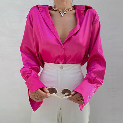 WijnandasBlouse I Satinbluse für Frauen