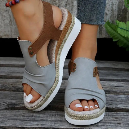Orthopädische Retro-Sommersandalen mit rutschfesten Absätzen - Miella