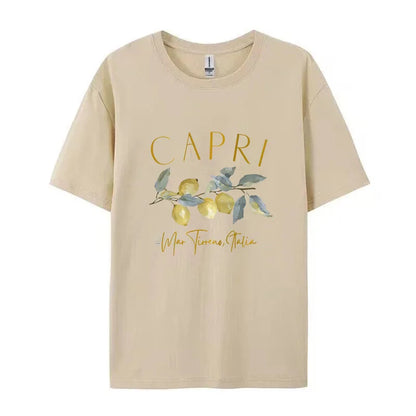 Capri-T-Shirt - Romantisch - Baumwolle - Perfekt für elegante und legere Anlässe