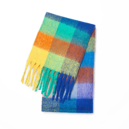 Scarvello | Dicker warmer Kaschmir-Regenbogen-Schal