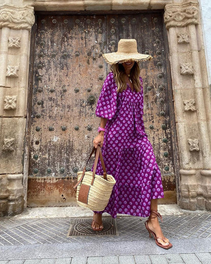 Bohème langes Kleid