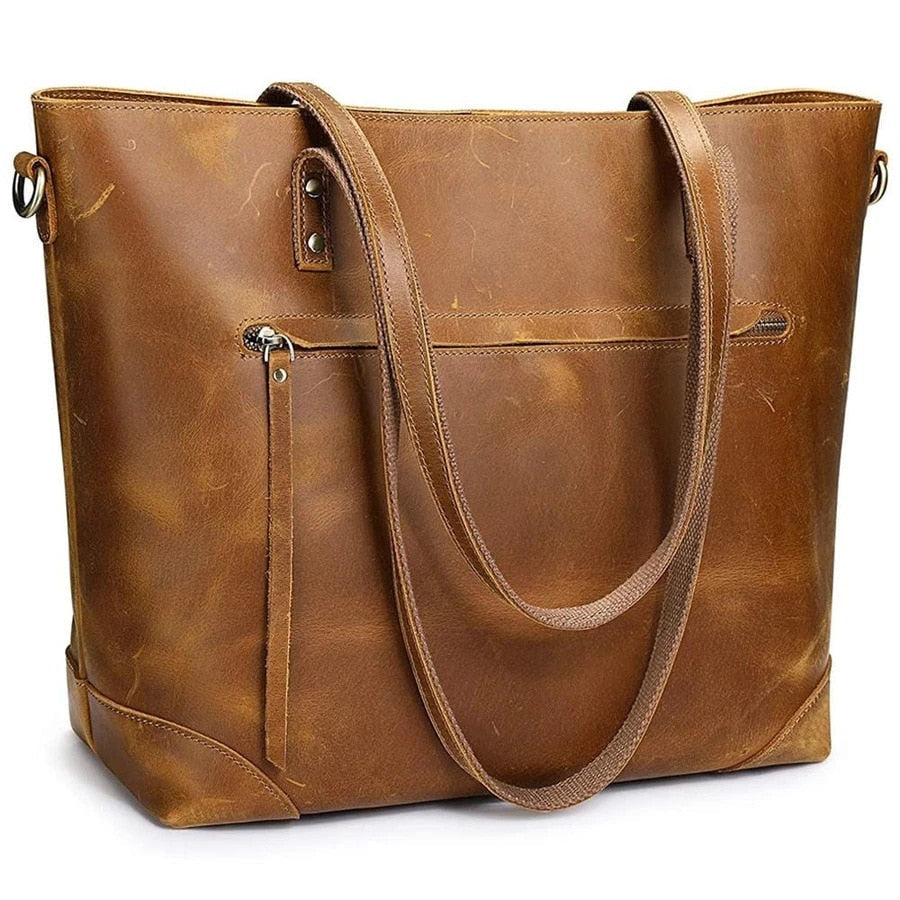 Wrenley - Schultertasche aus Vintage-Leder
