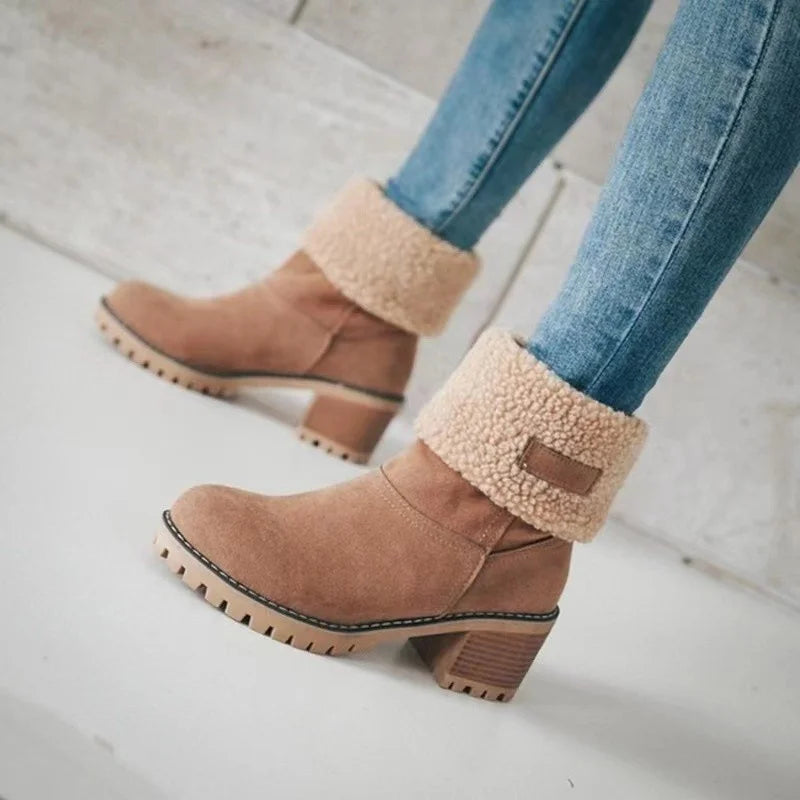 Kalvira™ | Warme Winterstiefel mit Umlegekragen
