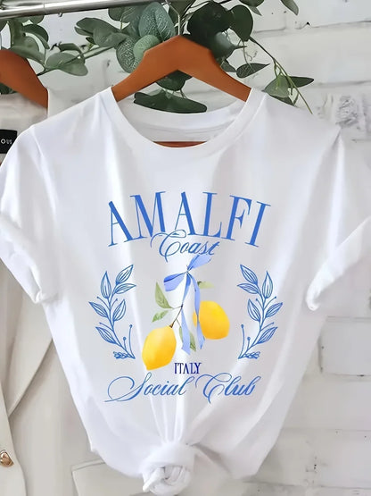 T-Shirt - Amalfi Collection - Luftiges, zeitloses Design, lockere Passform - perfekt für legere und formelle Anlässe