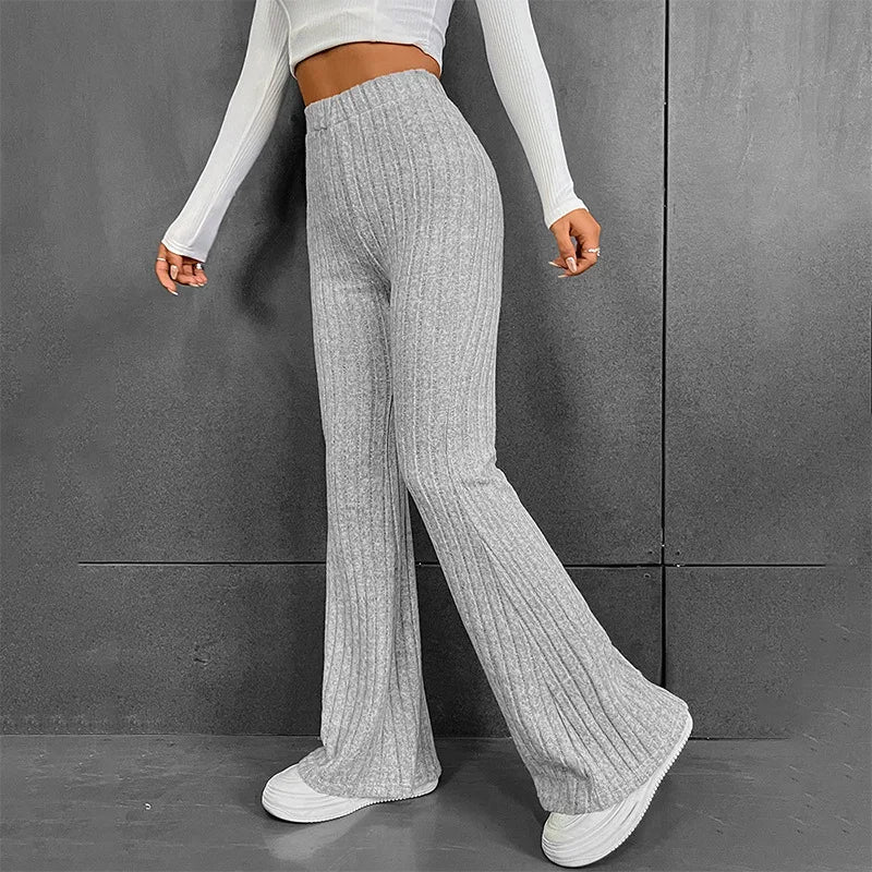 Eva | Gerippte Palazzo-Hose | Lässiger Chic | Weicher Stoff