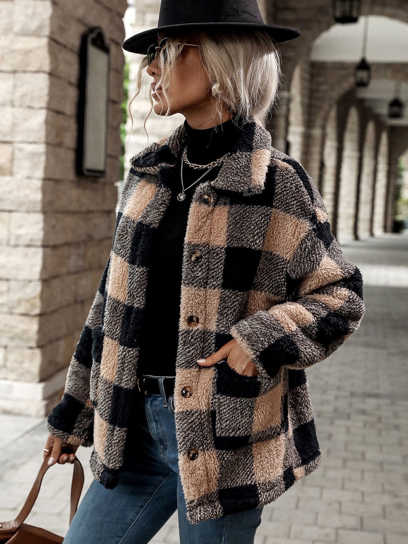 CarmenJacket I Flanelljacke mit Knöpfen für Frauen