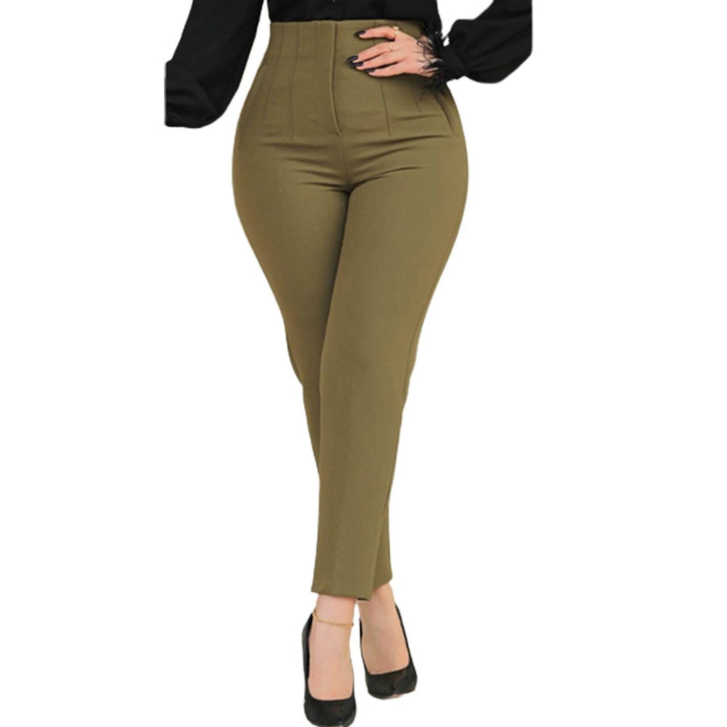 Allegra Hose - Hoch geschnittene, schmal geschnittene Damenhose für einen eleganten Look