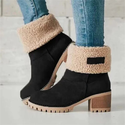 Kalvira™ | Warme Winterstiefel mit Umlegekragen