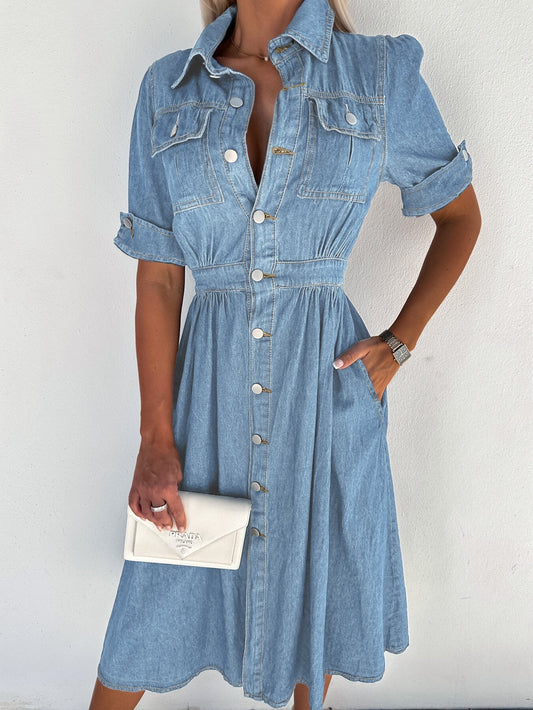 Aliza - Professionelles Denim-Kleid