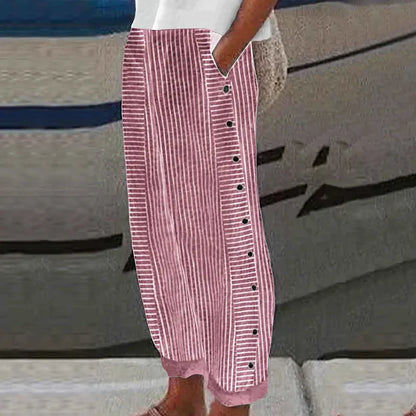 Bequeme Sommerhose mit Streifenmuster