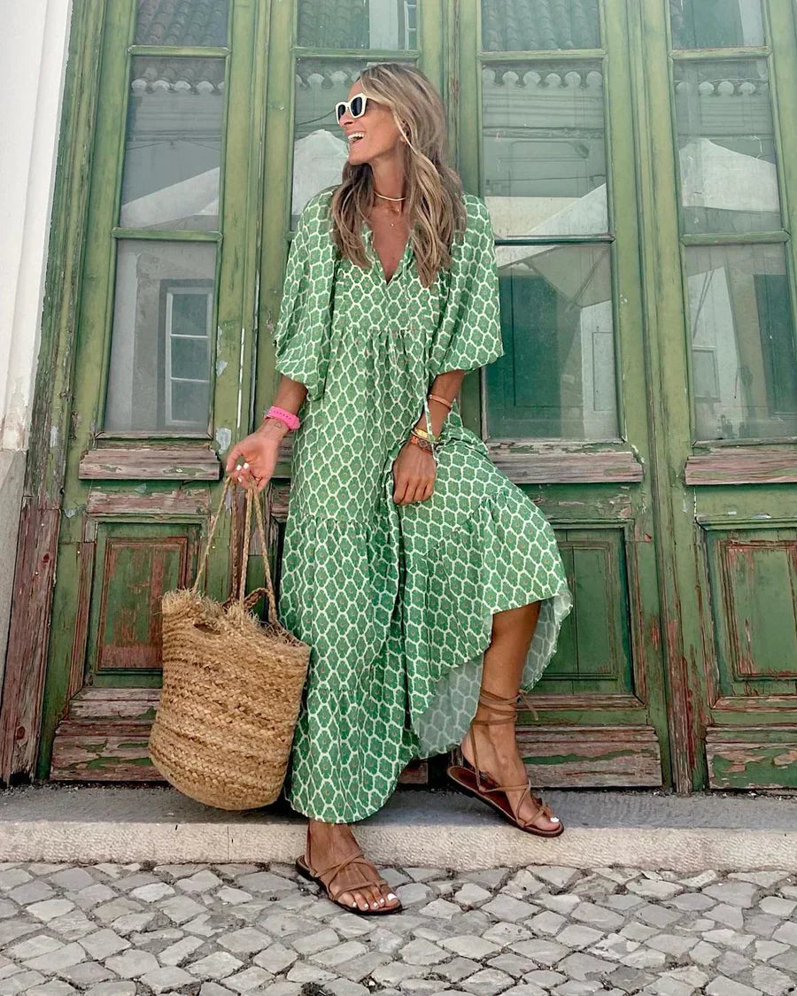 Bohème langes Kleid
