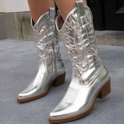 Metallic-Cowboystiefel - Paulette