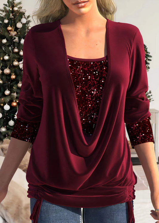 SARINA - Elegante Bluse mit Pailletten