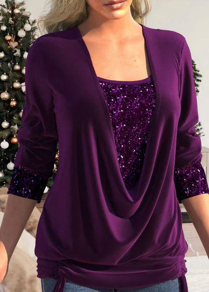 SARINA - Elegante Bluse mit Pailletten