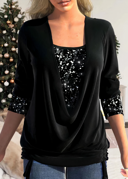 SARINA - Elegante Bluse mit Pailletten