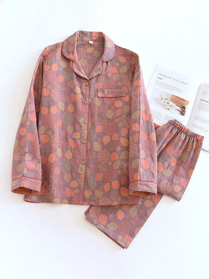 Elodie - 2-teiliger Vintage-Pyjama mit Blumenmuster für Frauen