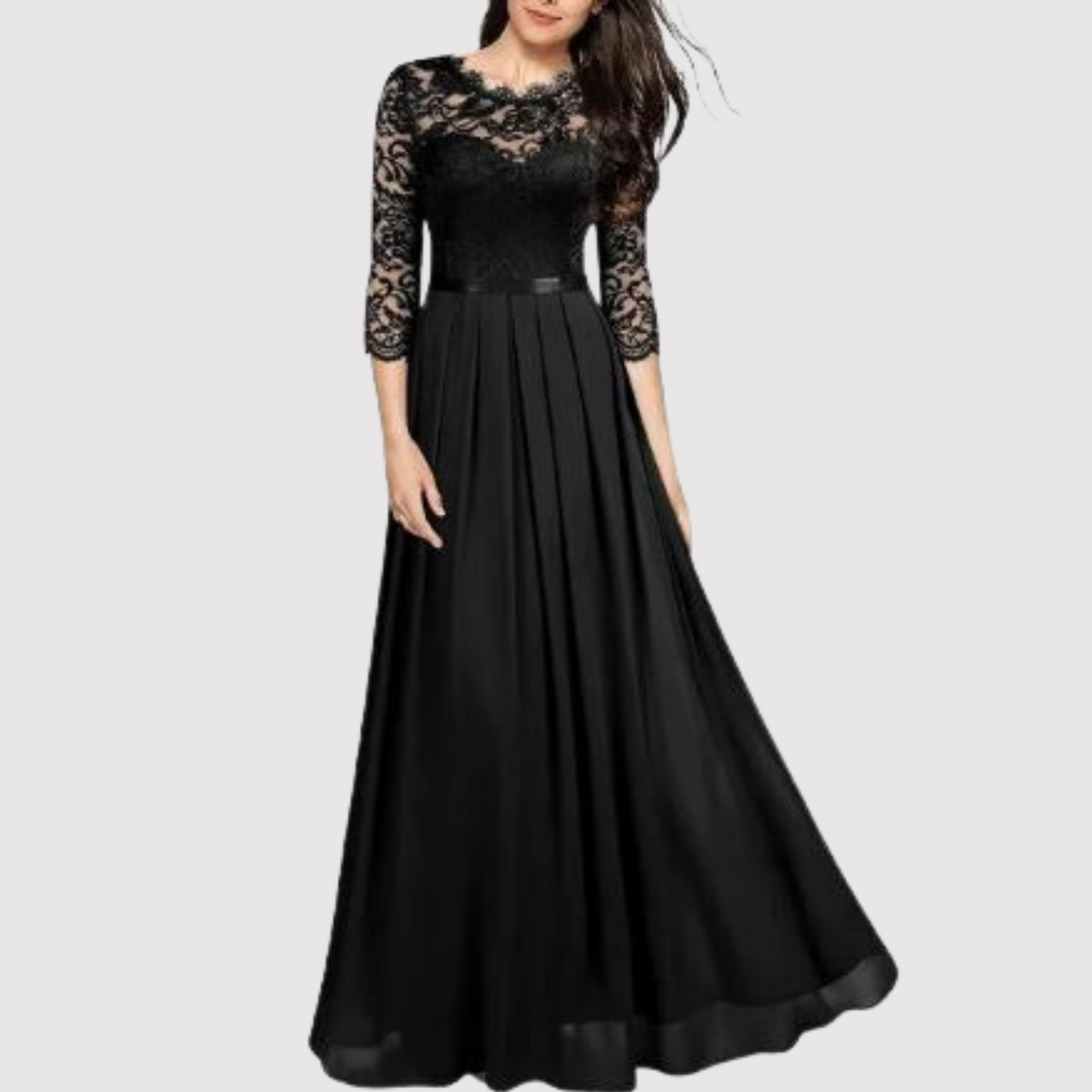 Jansen - Sexy Spitzenkleid aus Chiffon