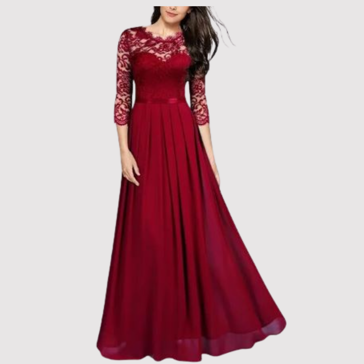 Jansen - Sexy Spitzenkleid aus Chiffon