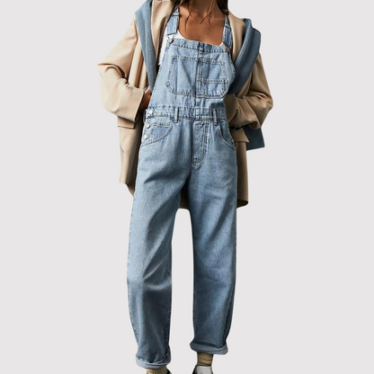 Constance - Weit geschnittene Jeans-Overall-Hose