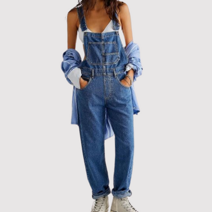 Constance - Weit geschnittene Jeans-Overall-Hose