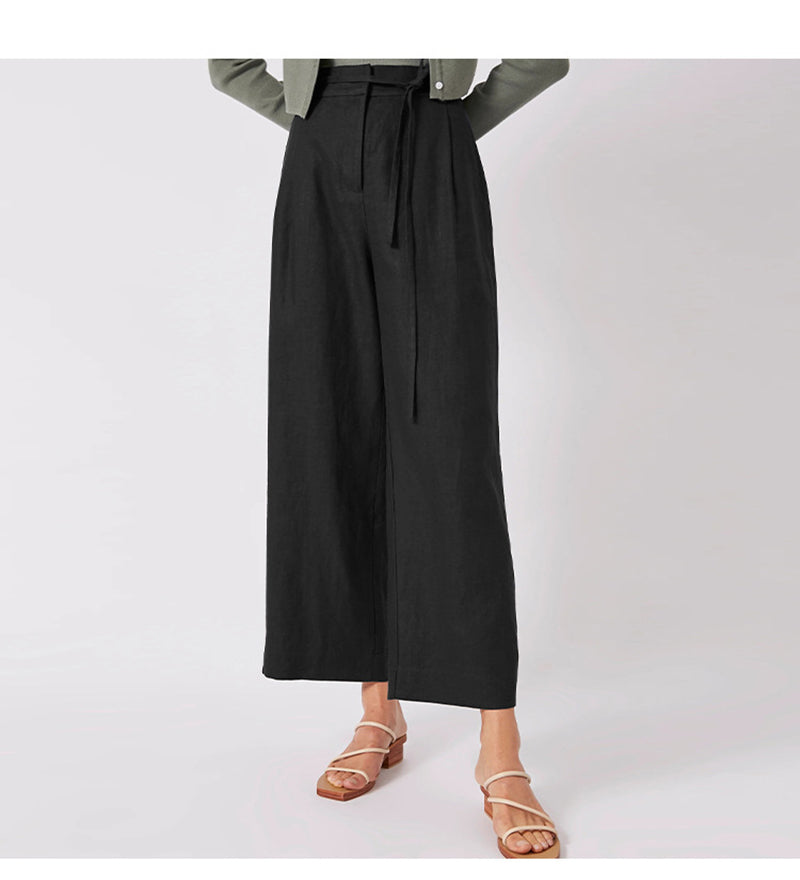 Jessyca - Leinenhose mit hoher Taille
