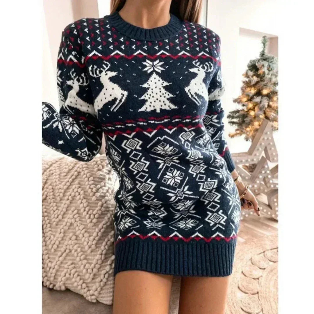 Sophia - Warmes Weihnachtskleid für Frauen