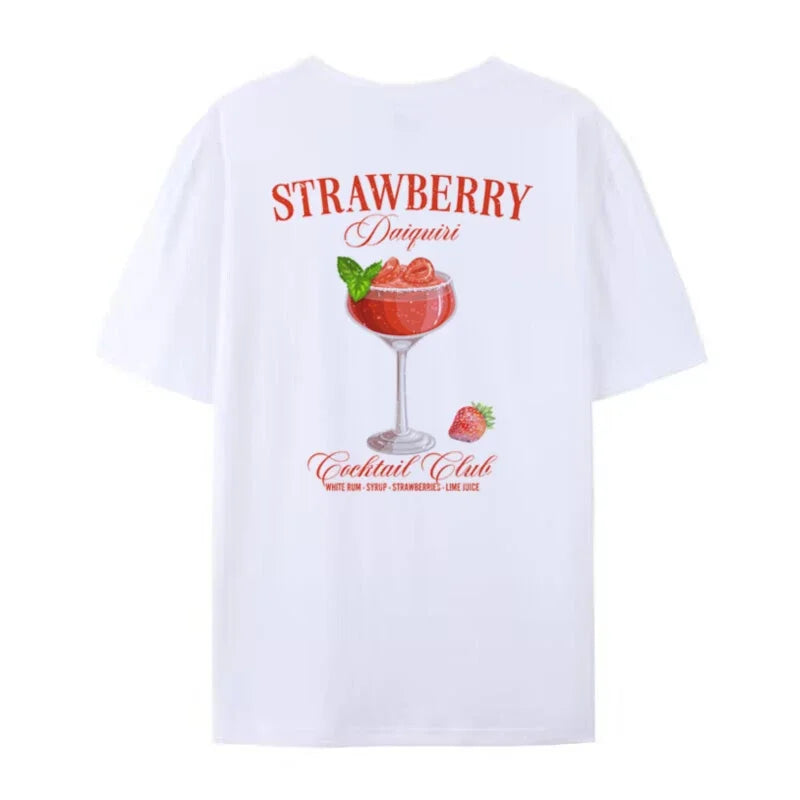 T-Shirt - Daquiri in Übergröße - Baumwolle, einzigartiger Rückendruck - perfekt für legere Tage