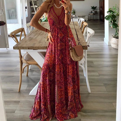 Harriet - Maxikleid mit Boho-Print