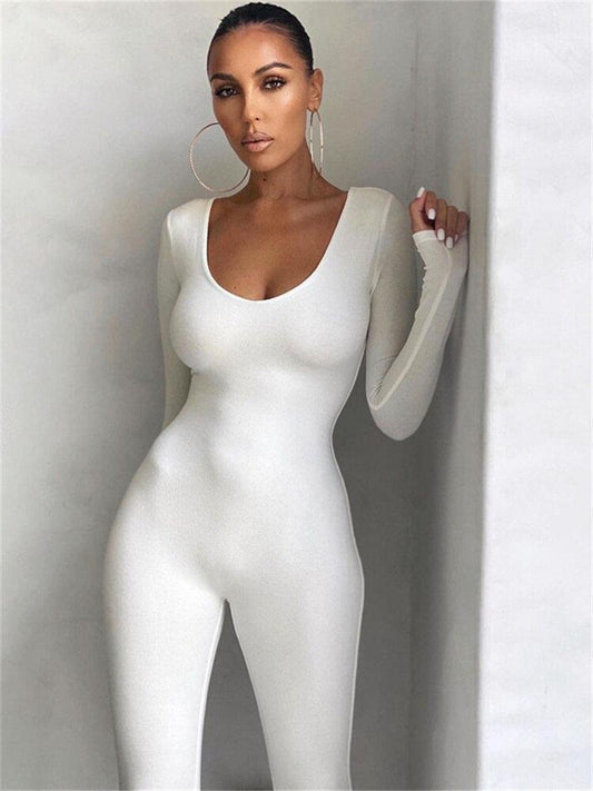 Eleganter langärmeliger Damen-Jumpsuit