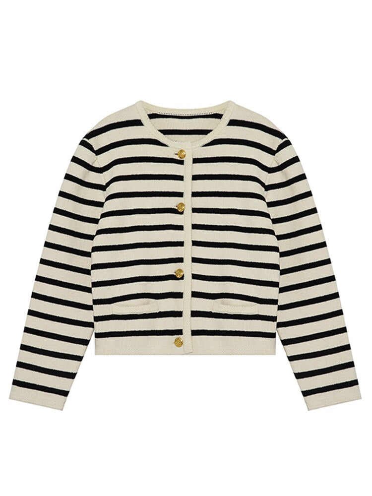 SophiesVest I Gestreifte Strickjacke für Frauen